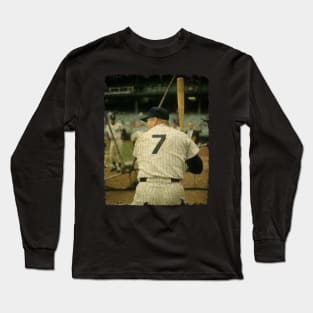 Mickey Mantle in New York Yankees Long Sleeve T-Shirt